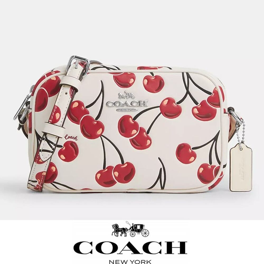 🍒 Coach mini jamie camera bag with cherry print